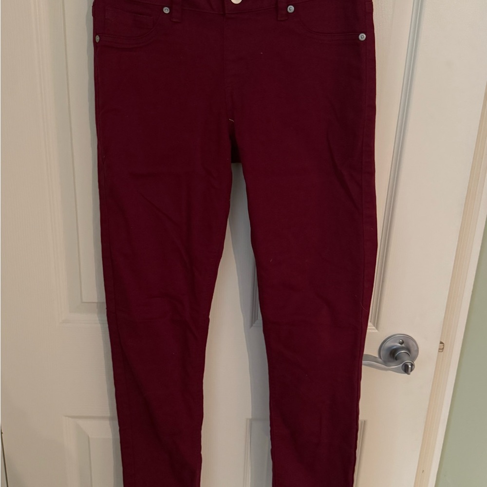 Burgundy Skinny Jeans